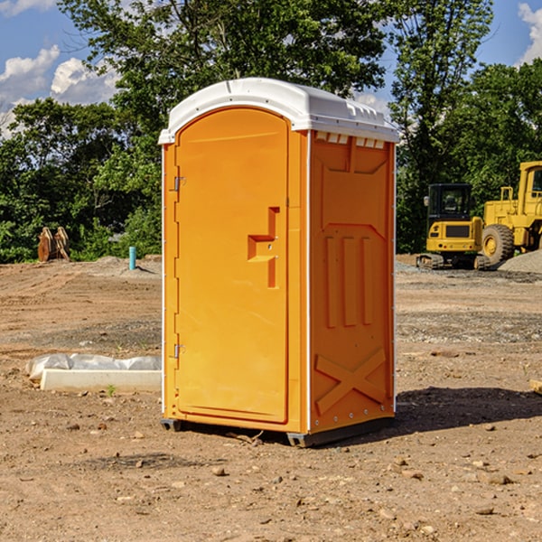 how often are the portable toilets cleaned and serviced during a rental period in Love County Oklahoma